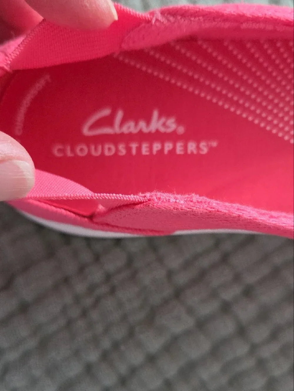 Clarks Cloudsteppers Women's Slip-On Canvas Sneaker in Pink